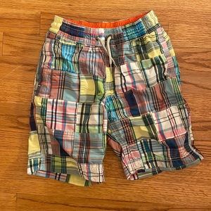 Gap Kids Plaid Swim Trunks Size Small